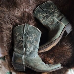 Handmade Green Western Cowboy Boots